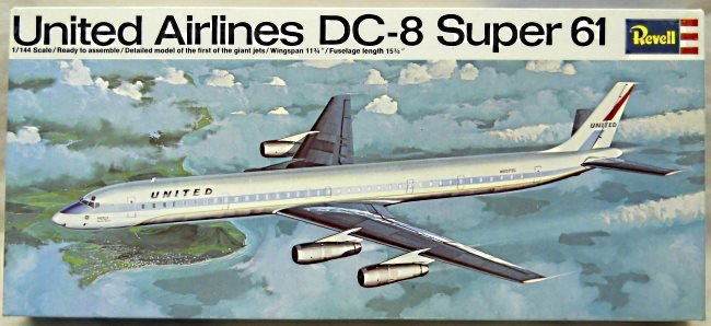 Revell 1/144 Douglas DC-8 Super 61 United Airlines, H270-225 plastic model kit